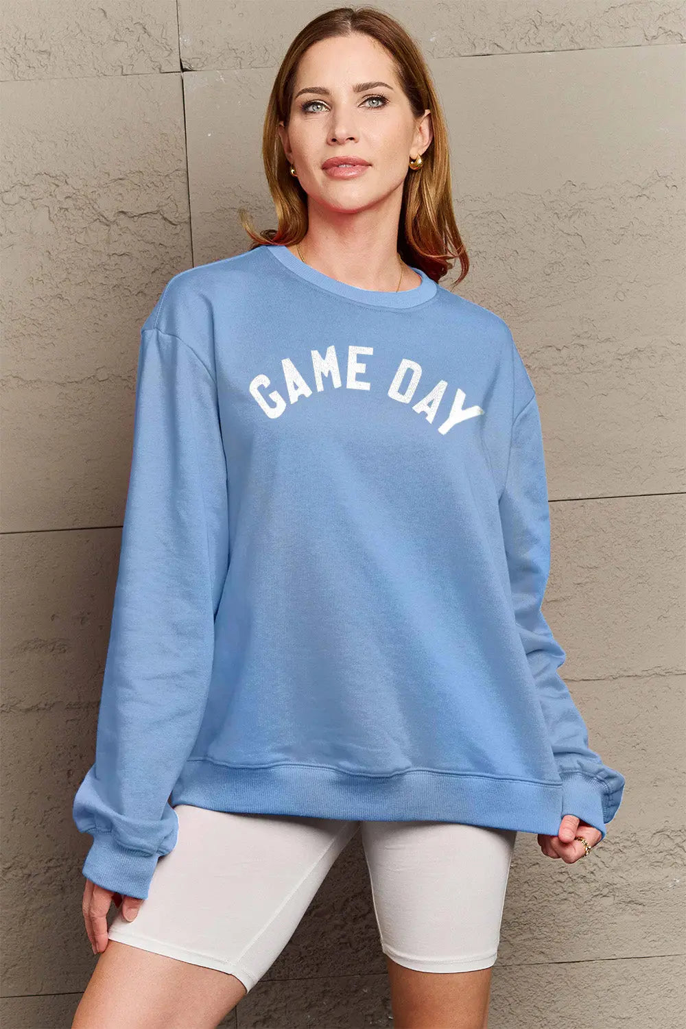 Simply Love Full Size GAME DAY Graphic Sweatshirt Trendsi