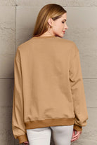 Simply Love Full Size GINGERBREAD Long Sleeve Sweatshirt Trendsi