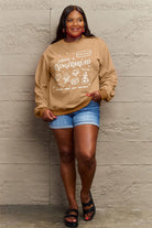 Simply Love Full Size GINGERBREAD Long Sleeve Sweatshirt Trendsi