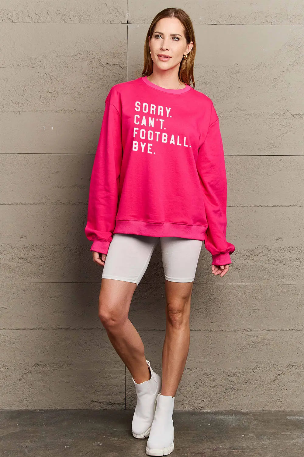 Simply Love Full Size Graphic Round Neck Sweatshirt Trendsi