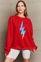 Simply Love Full Size Graphic Round Neck Sweatshirt Trendsi