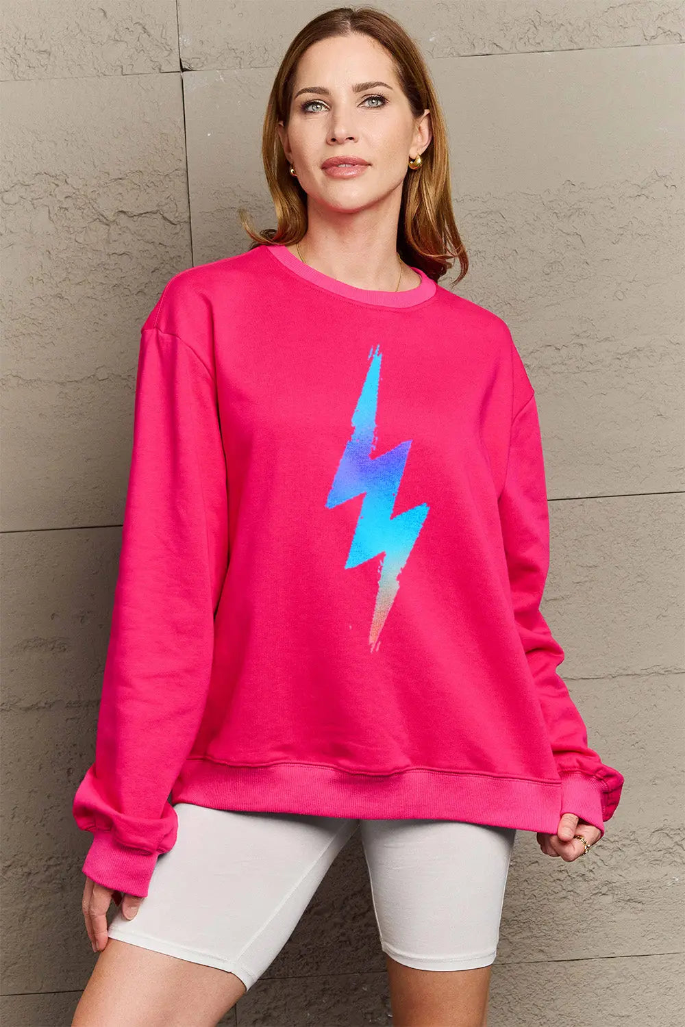 Simply Love Full Size Graphic Round Neck Sweatshirt Trendsi