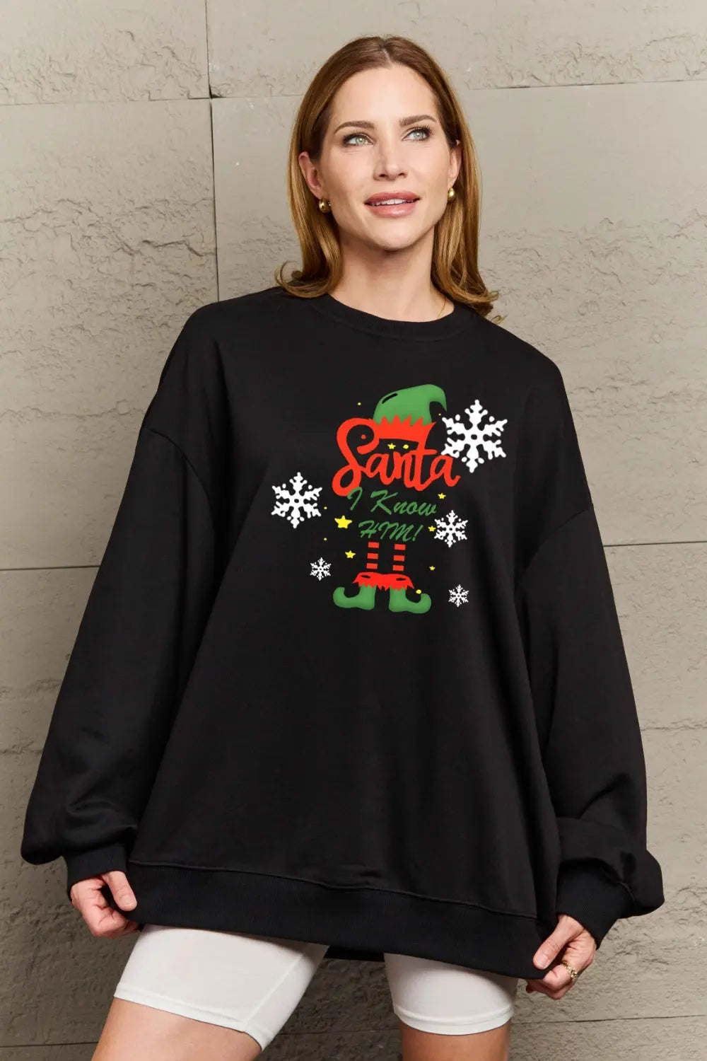 Simply Love Full Size Graphic Round Neck Sweatshirt Trendsi