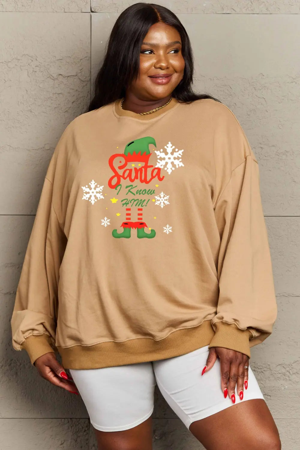 Simply Love Full Size Graphic Round Neck Sweatshirt Trendsi