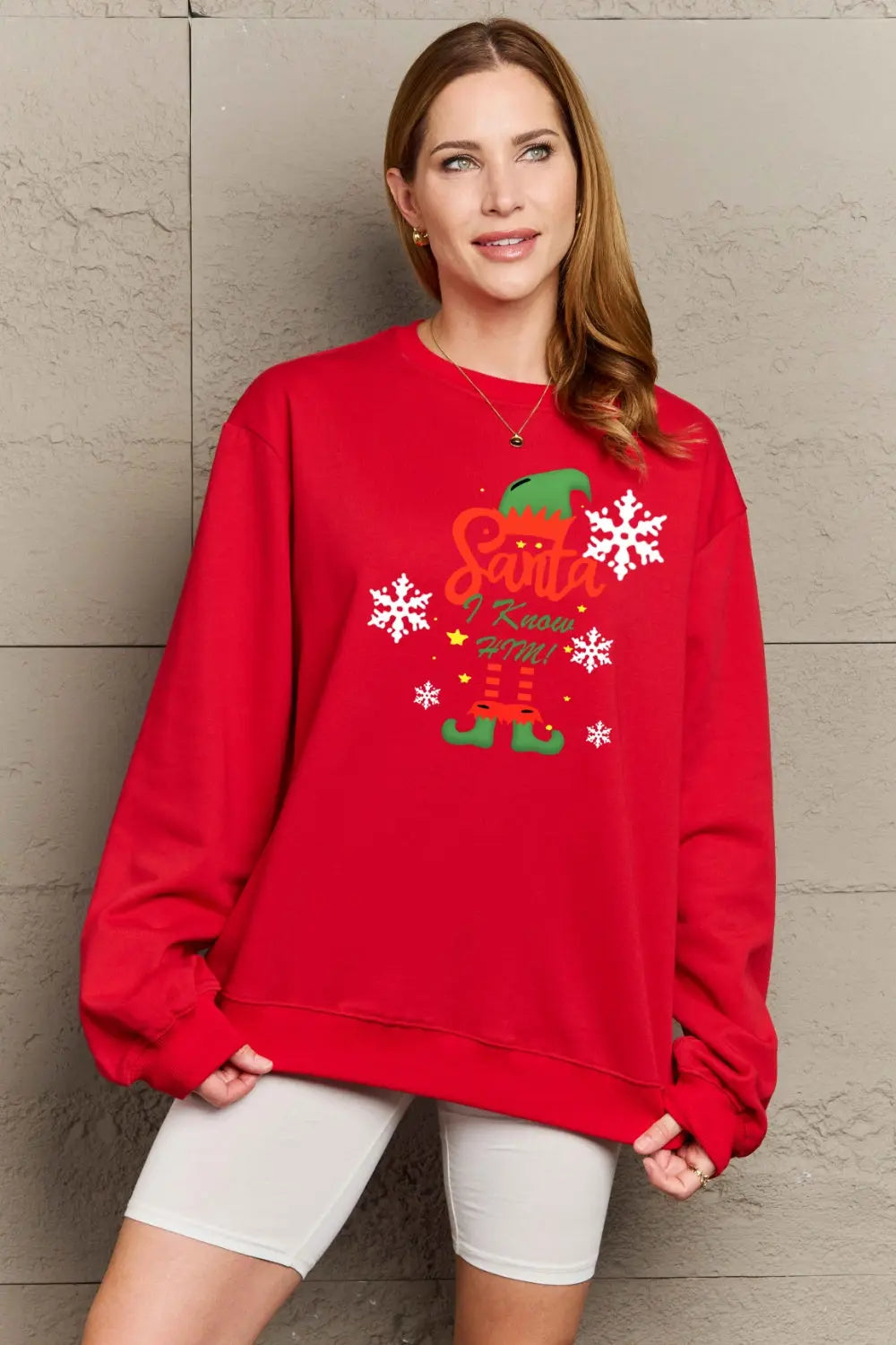 Simply Love Full Size Graphic Round Neck Sweatshirt Trendsi