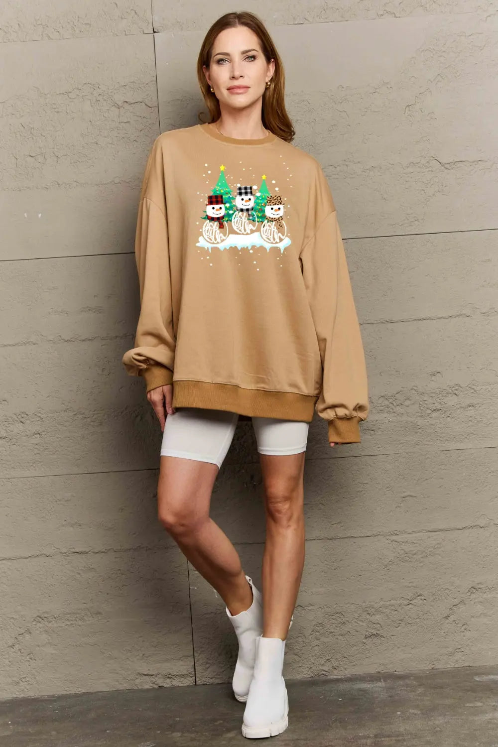 Simply Love Full Size Graphic Round Neck Sweatshirt Trendsi