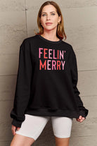 Simply Love Full Size Graphic Round Neck Sweatshirt Trendsi