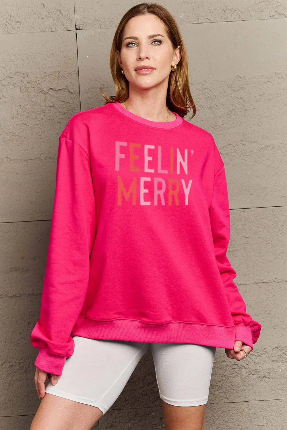 Simply Love Full Size Graphic Round Neck Sweatshirt Trendsi