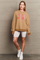 Simply Love Full Size Graphic Round Neck Sweatshirt Trendsi