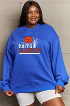 Simply Love Full Size HAPPY HALLOWEEN Graphic Sweatshirt Trendsi