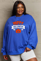 Simply Love Full Size HAPPY HALLOWEEN Graphic Sweatshirt Trendsi