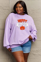 Simply Love Full Size HAPPY HALLOWEEN Graphic Sweatshirt Trendsi