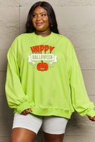 Simply Love Full Size HAPPY HALLOWEEN Graphic Sweatshirt Trendsi