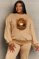 Simply Love Full Size HAPPY HALLOWEEN Graphic Sweatshirt Trendsi