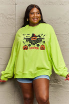 Simply Love Full Size HAPPY HALLOWEEN TRICK OR TREAT Graphic Sweatshirt Trendsi