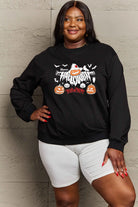 Simply Love Full Size HAPPY HALLOWEEN TRICK OR TREAT Graphic Sweatshirt Trendsi