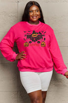 Simply Love Full Size HAPPY HALLOWEEN TRICK OR TREAT Graphic Sweatshirt Trendsi