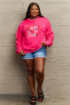 Simply Love Full Size HAPPY NEW YEAR Round Neck Sweatshirt Trendsi