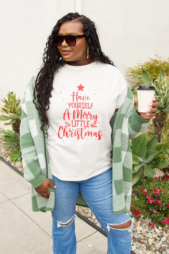 Simply Love Full Size HAVE YOURSELF A MERRY LITTLE CHRISTMAS T-Shirt Trendsi