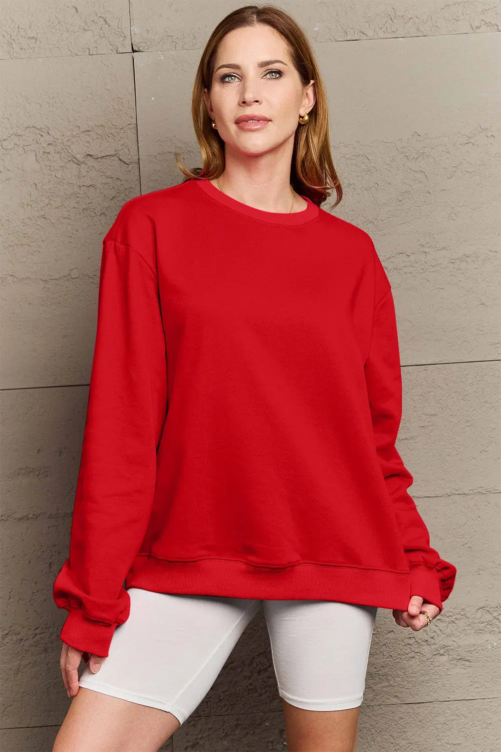 Simply Love Full Size IF I'M TOO MUCH THEN GO FIND LESS Round Neck Sweatshirt Trendsi