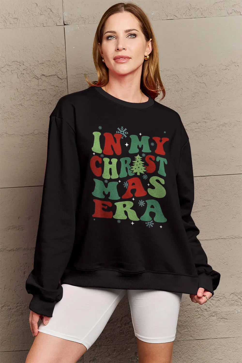 Simply Love Full Size IN MY CHRISTMAS ERA Long Sleeve Sweatshirt Trendsi