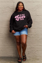 Simply Love Full Size IN MY LOVER ERA Round Neck Sweatshirt Trendsi