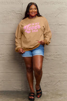 Simply Love Full Size IN MY LOVER ERA Round Neck Sweatshirt Trendsi