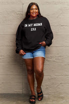 Simply Love Full Size IN MY MAMA EAR Graphic Sweatshirt Trendsi