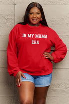 Simply Love Full Size IN MY MAMA EAR Graphic Sweatshirt Trendsi