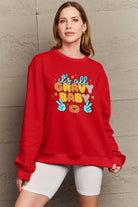 Simply Love Full Size IT'S ALL GRAVY BABY Long Sleeve Sweatshirt Trendsi