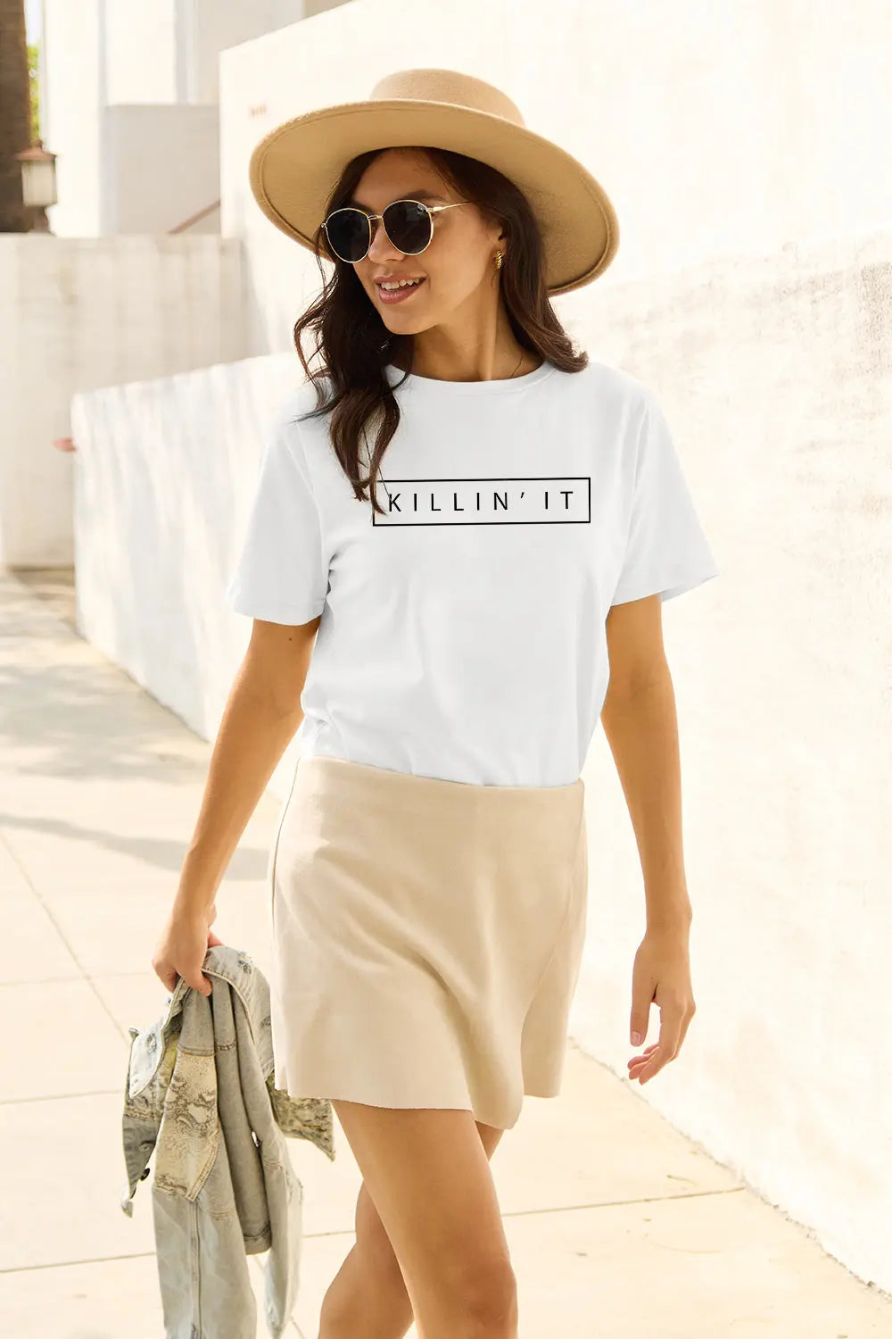 Simply Love Full Size KILLIN'IT Short Sleeve T-Shirt Trendsi