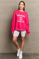 Simply Love Full Size LEFTOVERS ARE FOR QUITTERS Graphic Sweatshirt Trendsi