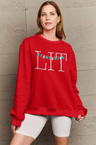 Simply Love Full Size LIT Long Sleeve Sweatshirt Trendsi