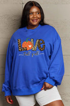 Simply Love Full Size LOVE FALL Y'ALL Graphic Sweatshirt Trendsi