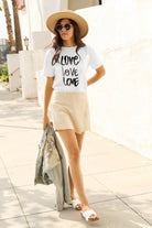 Simply Love Full Size LOVE Short Sleeve T-Shirt Trendsi