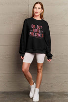 Simply Love Full Size Letter Graphic Long Sleeve Sweatshirt Trendsi