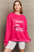 Simply Love Full Size Letter Graphic Long Sleeve Sweatshirt Trendsi