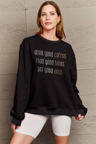 Simply Love Full Size Letter Graphic Round Neck Sweatshirt Trendsi