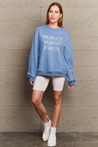 Simply Love Full Size Letter Graphic Round Neck Sweatshirt Trendsi