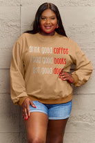 Simply Love Full Size Letter Graphic Round Neck Sweatshirt Trendsi