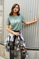 Simply Love Full Size Letter Graphic Short Sleeve T-Shirt Trendsi