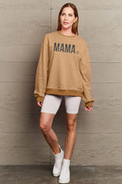 Simply Love Full Size MAMA Graphic Long Sleeve Sweatshirt Trendsi