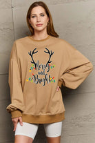 Simply Love Full Size MERRY AND BRIGHT Graphic Sweatshirt Trendsi