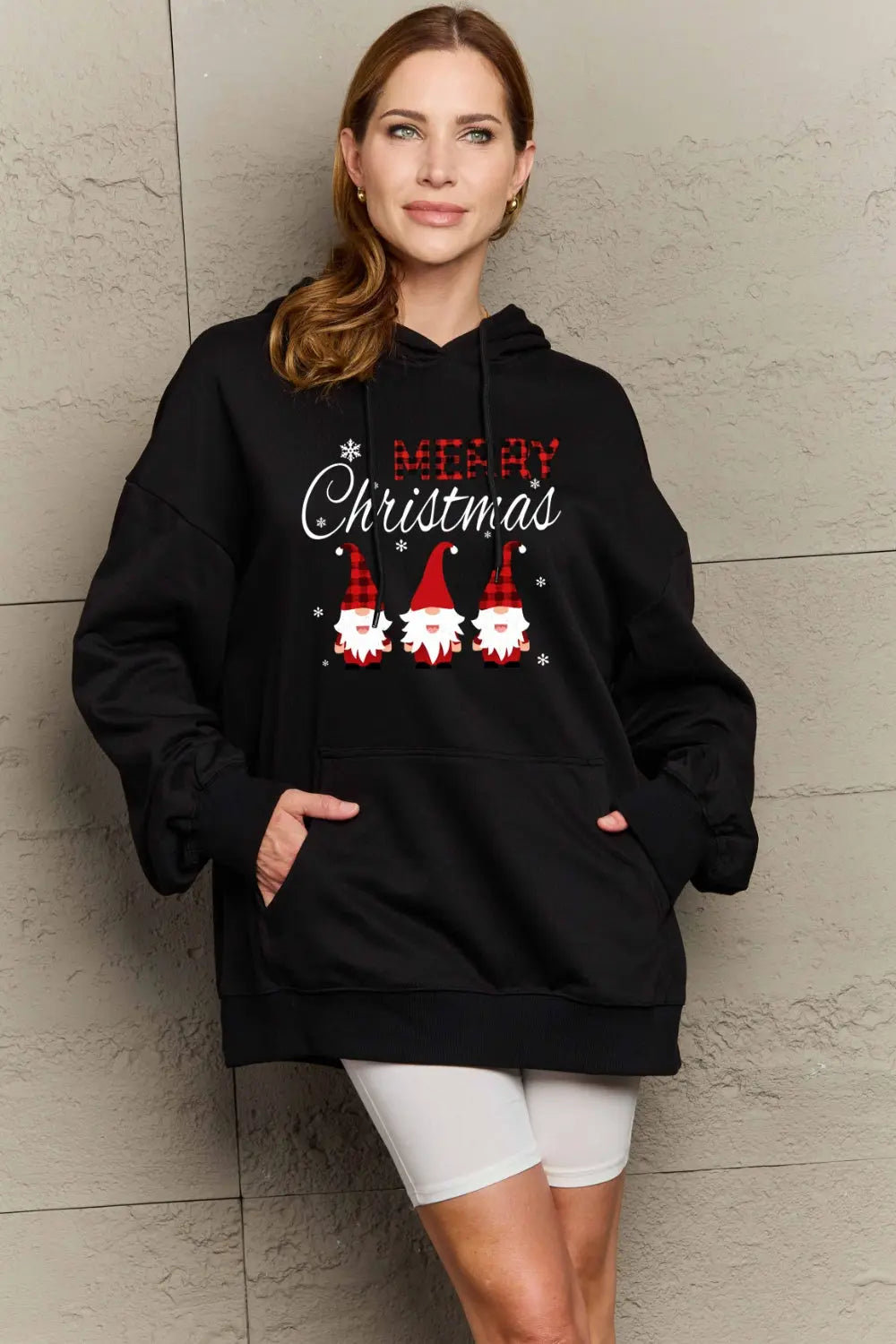 Simply Love Full Size MERRY CHRISTMAS Graphic Hoodie Trendsi