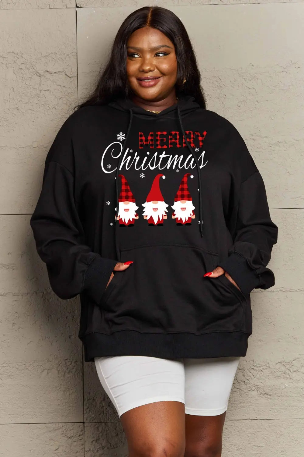 Simply Love Full Size MERRY CHRISTMAS Graphic Hoodie Trendsi