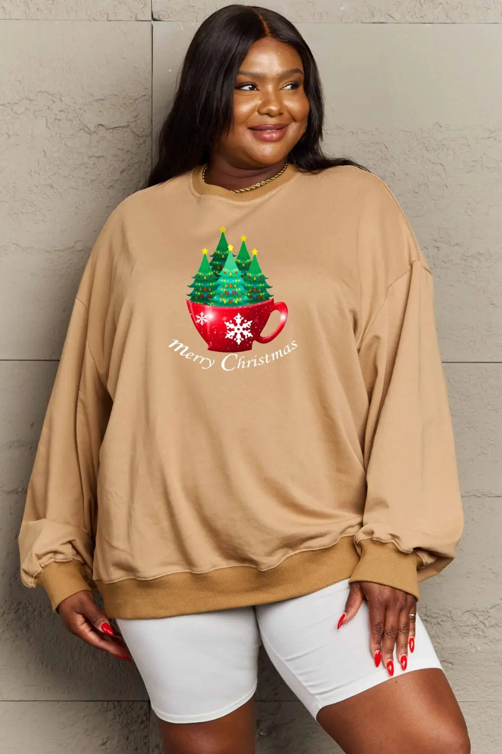 Simply Love Full Size MERRY CHRISTMAS Graphic Sweatshirt Trendsi