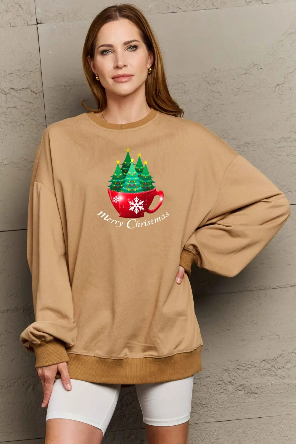 Simply Love Full Size MERRY CHRISTMAS Graphic Sweatshirt Trendsi