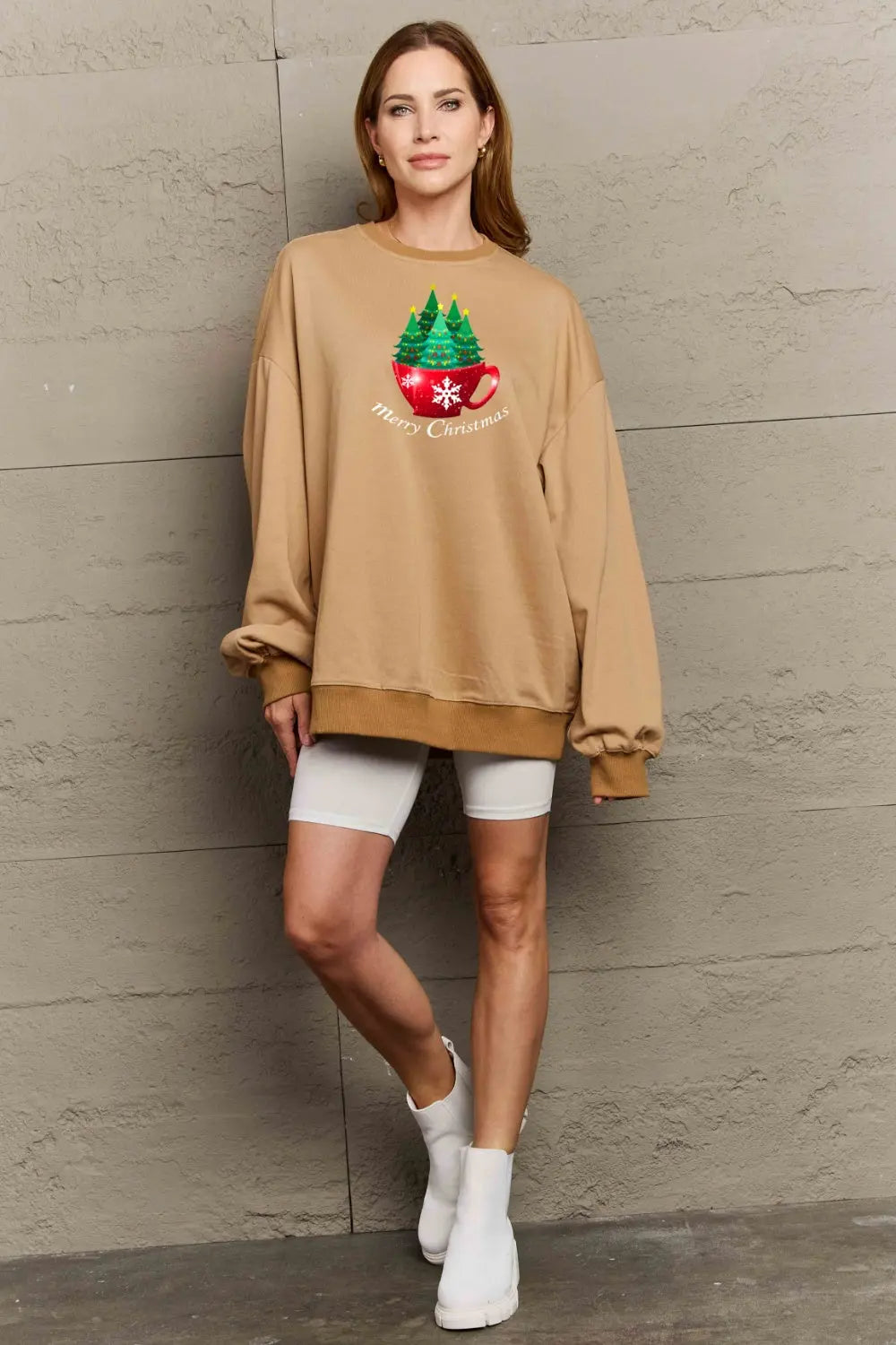 Simply Love Full Size MERRY CHRISTMAS Graphic Sweatshirt Trendsi