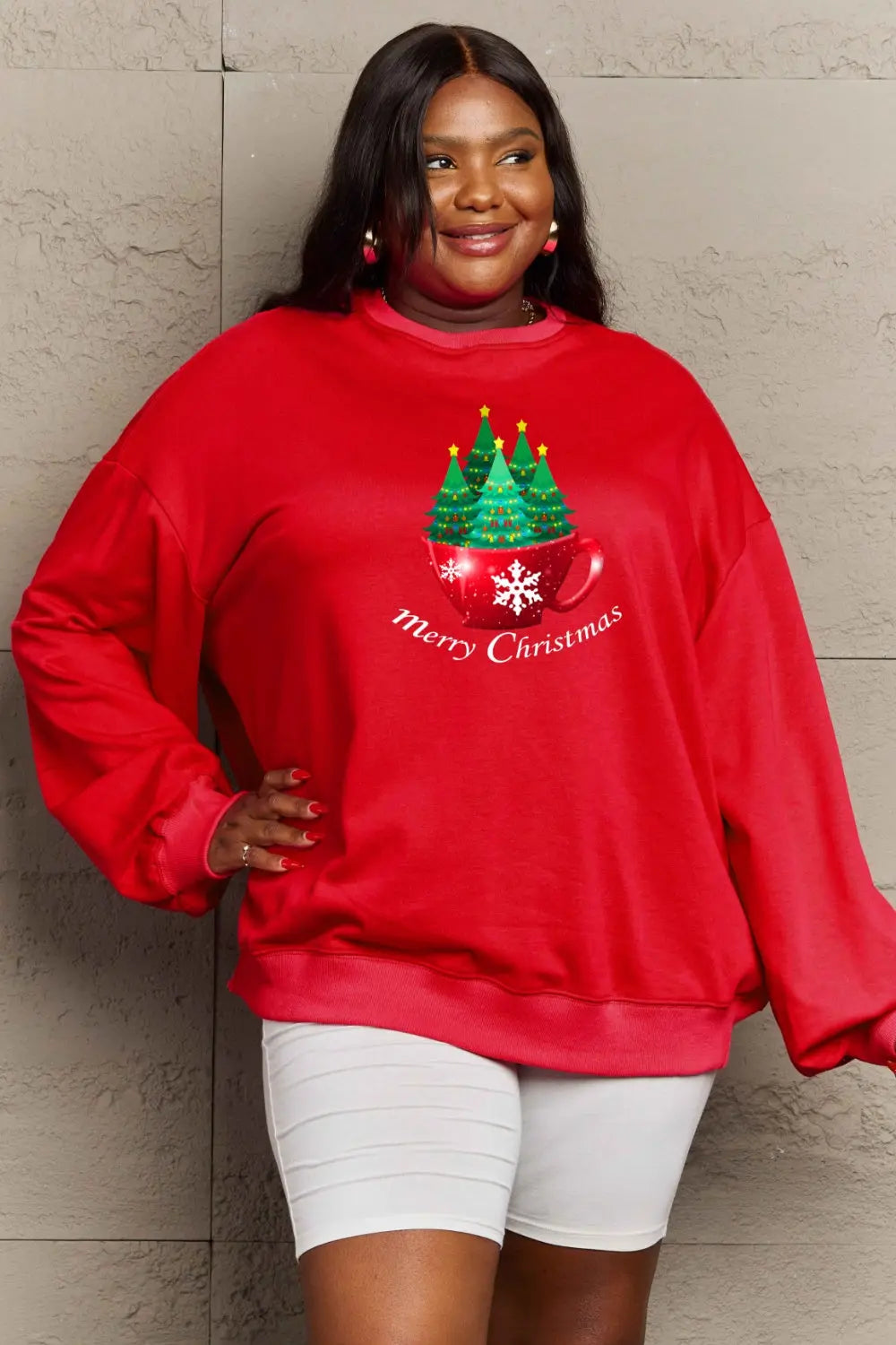 Simply Love Full Size MERRY CHRISTMAS Graphic Sweatshirt Trendsi