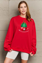 Simply Love Full Size MERRY CHRISTMAS Graphic Sweatshirt Trendsi